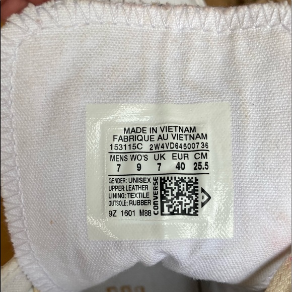 Converse Chuck Taylor All Star White Out Leather - Picture 12 of 13